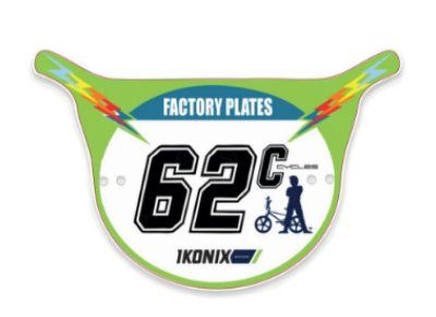 Lot de 5 Autocollants "Factory Plates" - Design #1 Série Collection 62C