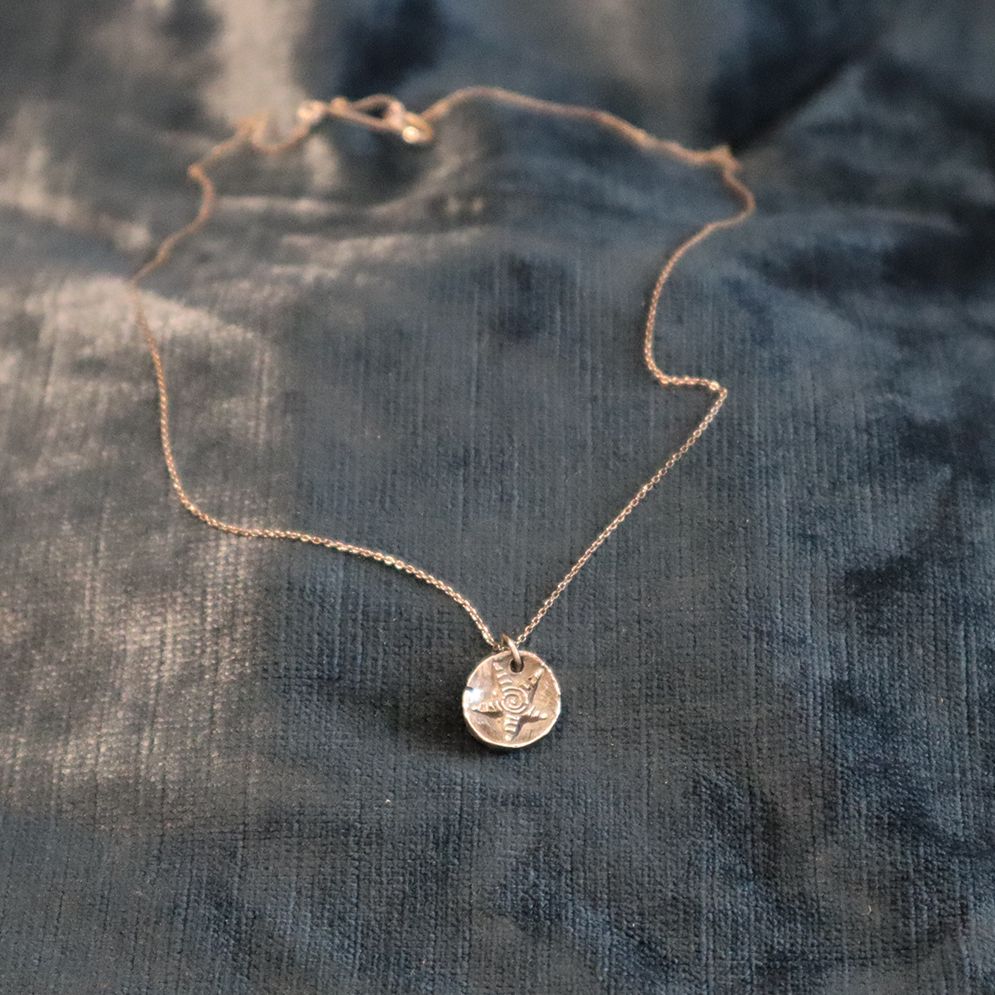 Spiral Star Necklace, Material: silver