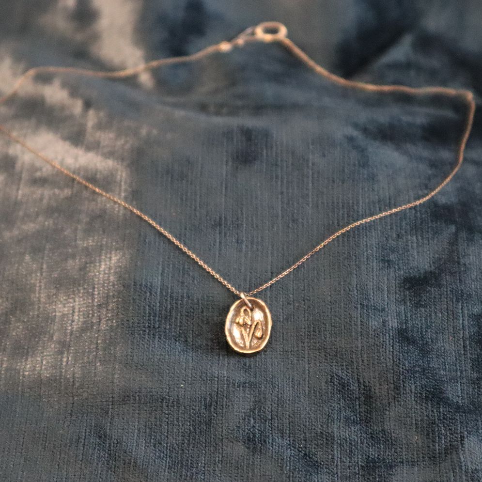 Snowdrop Flower Necklace