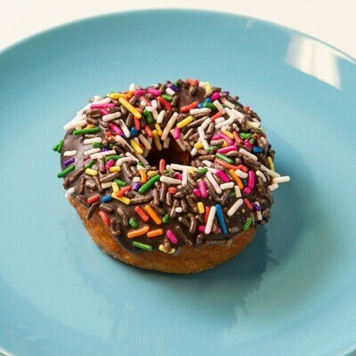 Chocolate Glaze with Sprinkles Donuts (6)