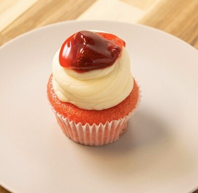 Vegan Strawberry Cream Cupcake