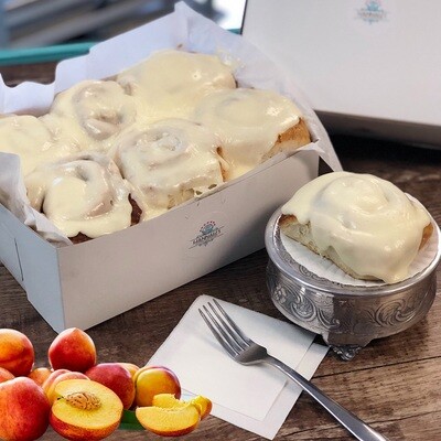 Peach Cobbler Sweet Rolls