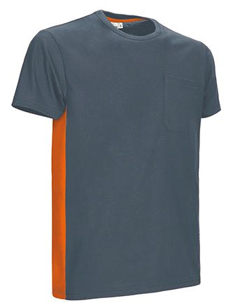 Camiseta Thunder gris cemento-naranja fiesta