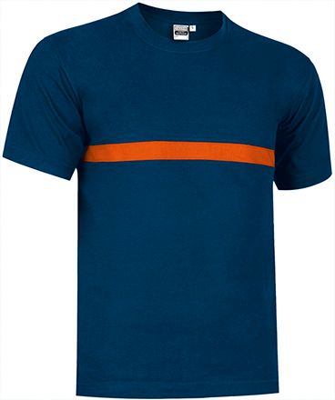 Camiseta Server azul marino orión-naranja fiesta