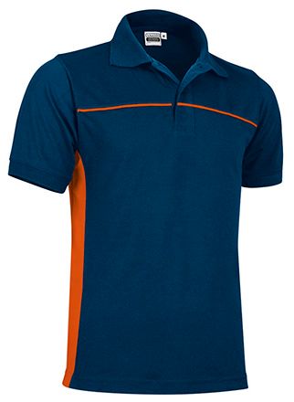 Polo Thunder azul marino orión-naranja fiesta