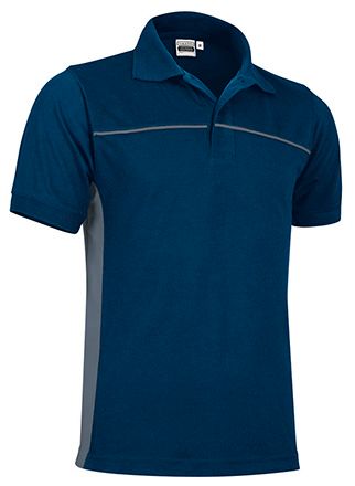 Polo Thunder azul marino orión-gris cemento