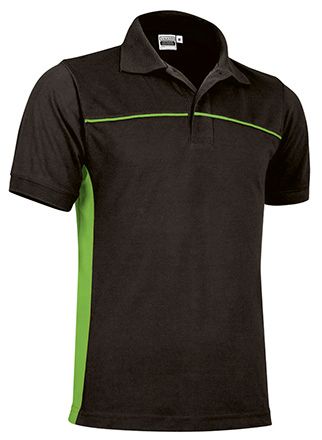 Polo Thunder negro-verde manzana
