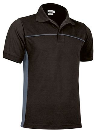 Polo Thunder negro-gris cemento