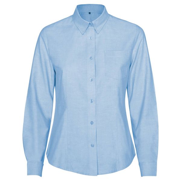Camisa Oxford Woman celeste