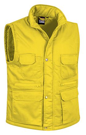 Chaleco Reporter amarillo limón