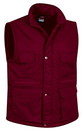 Chaleco Reporter granate caoba