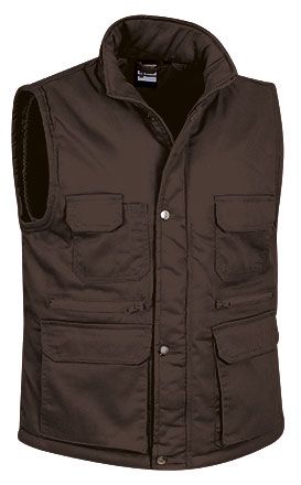 Chaleco Reporter marrón nogal