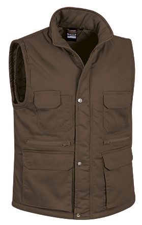 Chaleco Reporter marrón chocolate