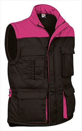 Chaleco Thunder negro-rosa magenta