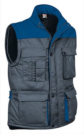 Chaleco Thunder gris cemento-azul royal