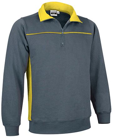 Sudadera Thunder gris cemento-amarillo limón