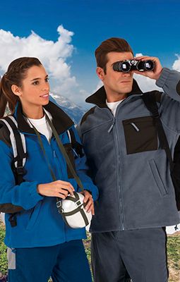 Forro polar reforzado con diseño bicolor Nevada, ropa laboral, textil promocional, ropa deportiva, deportes aventura y casual