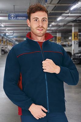 Forro polar bicolor con bolsillos Thunder, confeccionado en tejido micro-polar, ideal como ropa laboral, uniformes de trabajo