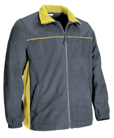 Chaqueta Polar Thunder gris cemento-amarillo limón