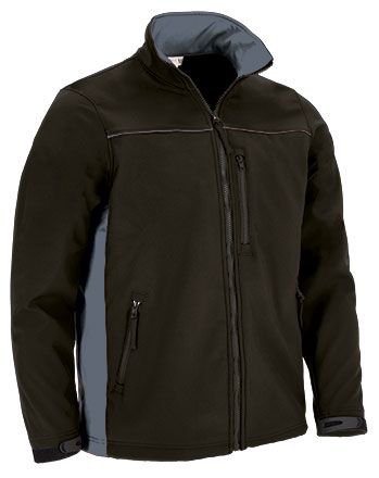 Chaqueta Thunder Softshell negro-gris cemento