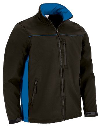 Chaqueta Thunder Softshell negro-azul royal