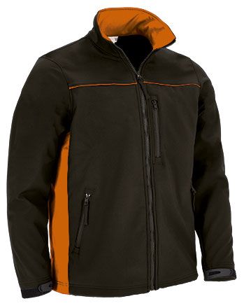 Chaqueta Thunder Softshell negro-naranja fiesta
