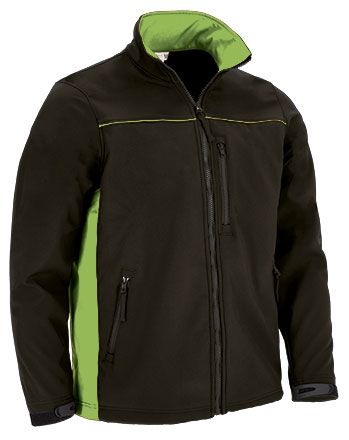 Chaqueta Thunder Softshell negro-verde manzana