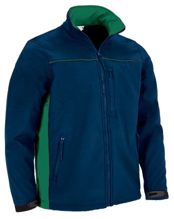 Chaqueta Thunder Softshell azul marino orión-verde kelly