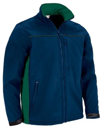 Chaqueta Thunder Softshell azul marino orion-verde botella