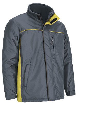 Parka Thunder gris cemento-amarillo limón