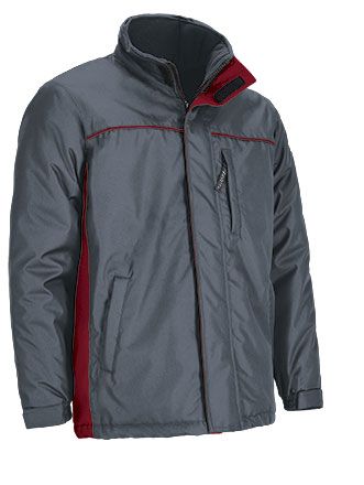 Parka Thunder gris cemento-rojo loto