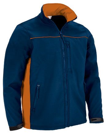 Chaqueta Thunder Softshell azul marino orión-naranja fiesta