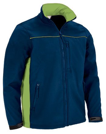 Chaqueta Thunder Softshell azul marino orión-verde manzana
