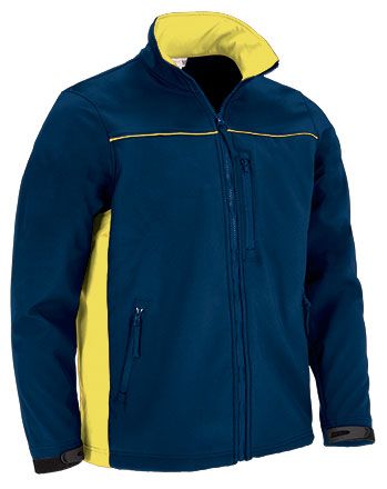 Chaqueta Thunder Softshell azul marino orión-amarillo limón