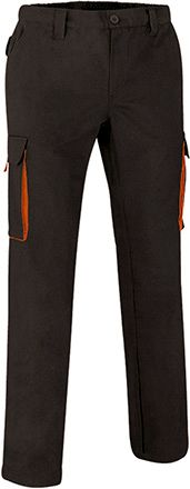 Pantalón Thunder negro-naranja fiesta