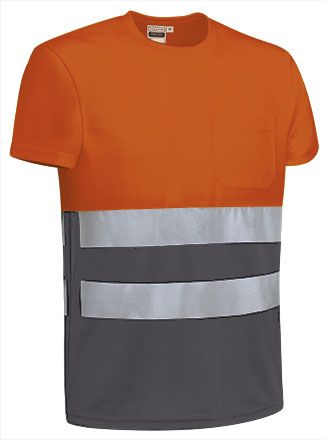 Camiseta Demolition naranja fluor-gris carbon