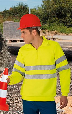 Sudadera de Alta Visibilidad con media cremallera