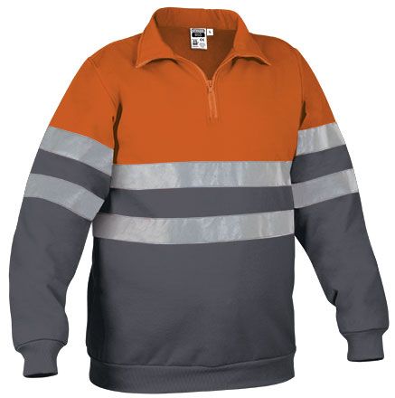 Sudadera Road naranja fluor-gris carbon