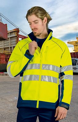 Chaqueta softshell de Alta Visibilidad.
