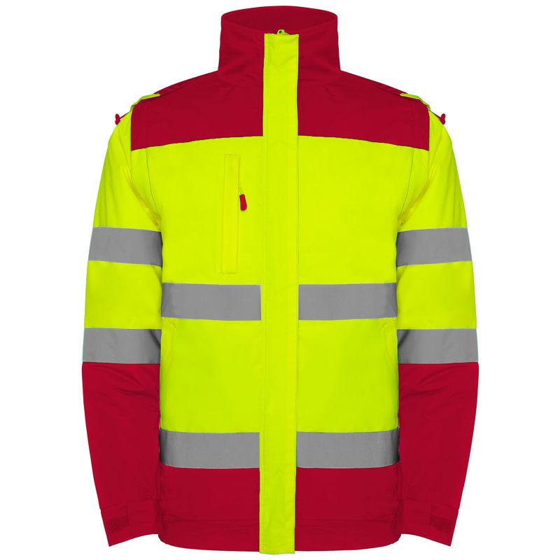 Chaqueta Epsylon rojo laboral/amarillo flúor