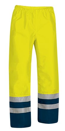 Cubre pantalón de lluvia Narvik amarillo flúor-azul marino orión