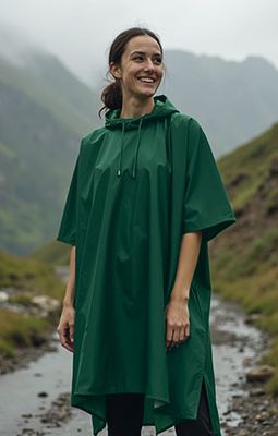 Capa de lluvia con capucha y funda para guardar