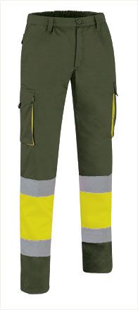 Pantalón Factory amarillo fluor-verde militar