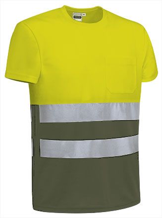 Camiseta Demolition amarillo fluor-verde militar