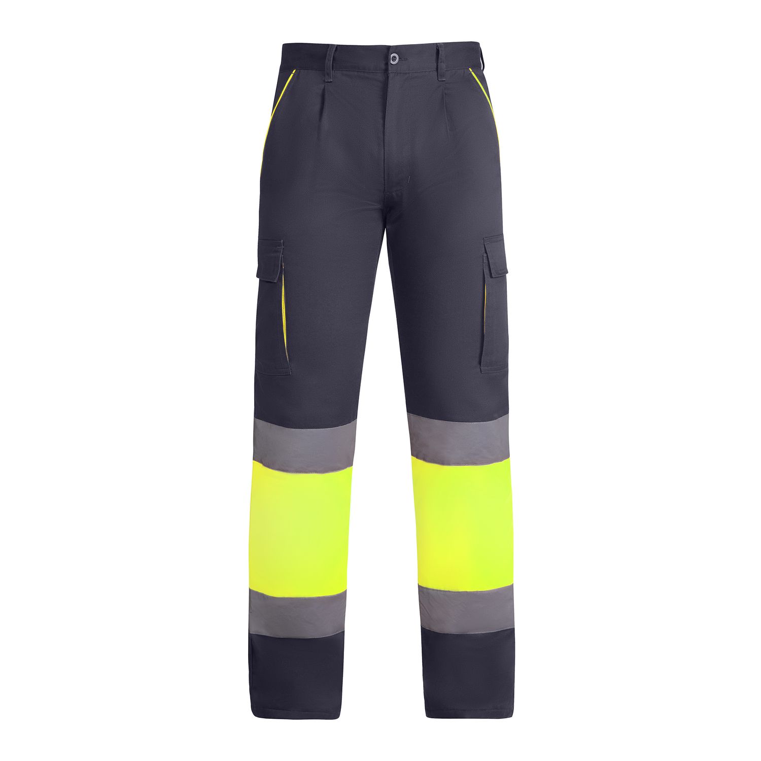 Pantalón Enix plomo/amarillo fluor