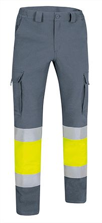 Pantalón Rigel amarillo flúor-gris cemento