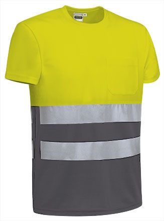 Camiseta Demolition amarillo flúor-gris carbón