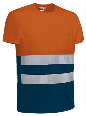 Camiseta Demolition naranja flúor-azul marino orión