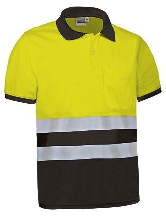 Polo Delaware amarillo flúor-negro
