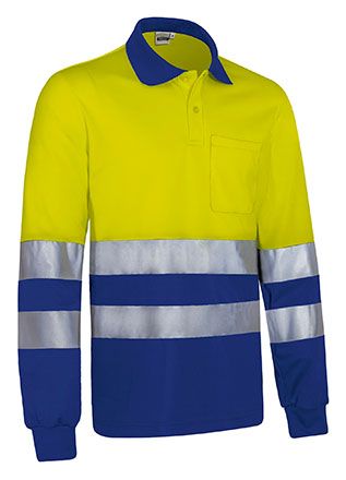 Polo Snake amarillo flúor-azul azulina